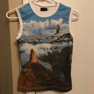 Girl planet shirt, glitter landscape pattern